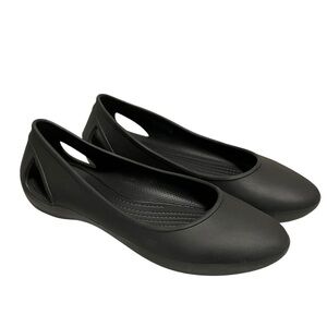 Crocs Laura Black Ballet Flats Slip On Shoes